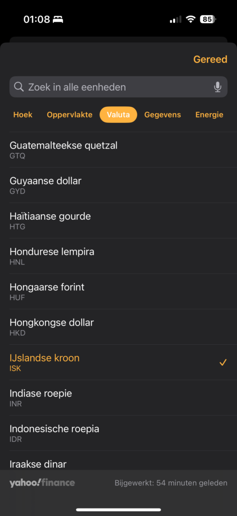 Snel omrekenen valuta met iphone handig voor op reis